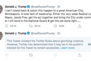 Trump Tweet Violated The Twitter Rules About Glorifying Violence