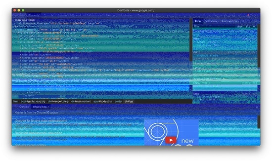 CHROME blue lines issue mac