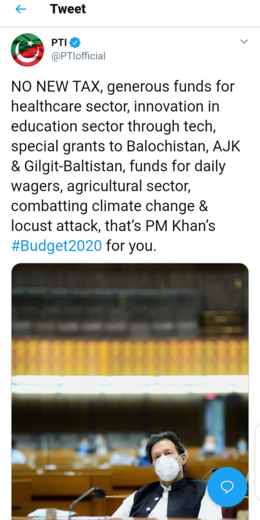 Pakistan budget 2020-21