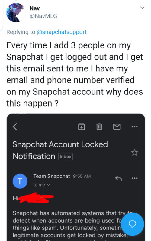 Snapchat Account Locked Out