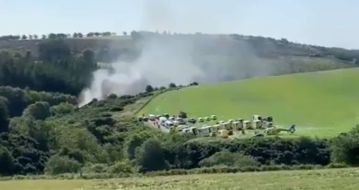 Video Shows A Train Derailed In Aberdeenshire Scotland