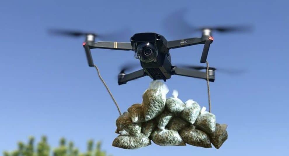 Drone drops weed Tel Aviv Israel video
