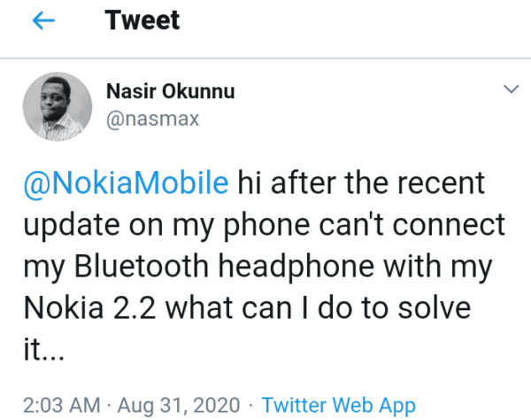 Nokia 2.2 Issues, Bluetooth Not Working