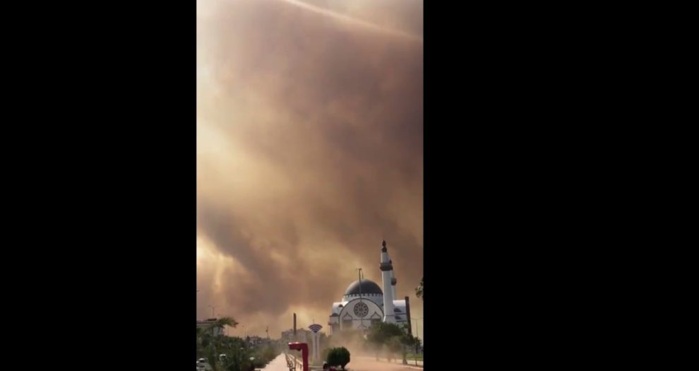 Video wildfires Hatay turkey