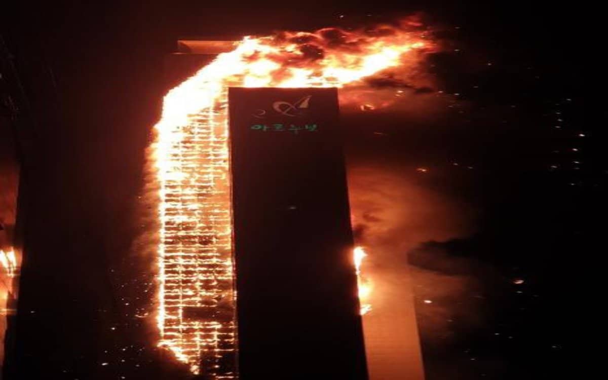 video fire Ulsan South Korea Samhwan Art Nouveau Apartment