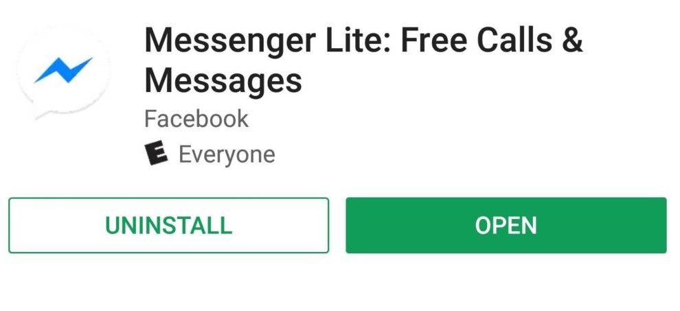 Facebook Messenger App Can't Install Google Play Store