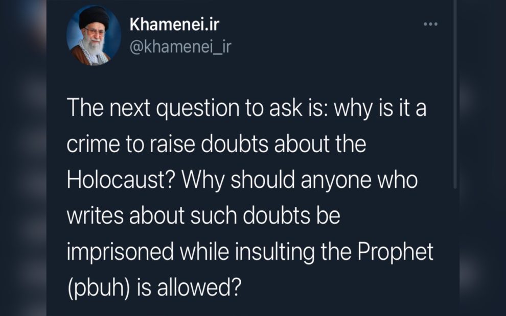 Khamenei questions french youth holocaust crime