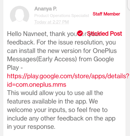 OnePlus 7 Messages App Crashing Update Fix