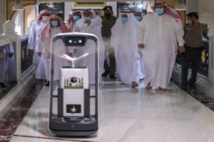 smart robot sterilize Haram Makkah Sheikh Sudais