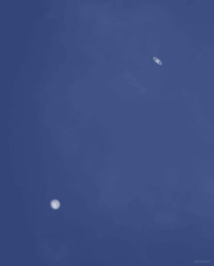 jupiter saturn closer sky daylight photo
