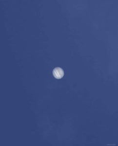 jupiter saturn closer sky daylight photo