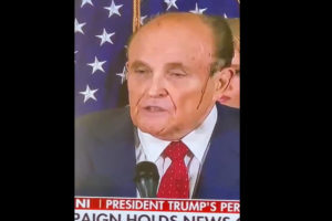 Video Rudy Giuliani Sweating Hair Dye