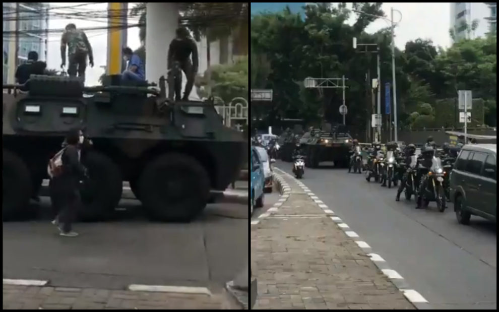 FPI Rizieq Shihab Military tanks Jakarta Indonesia