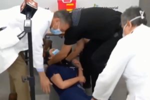 video nurse fainted coronavirus vaccine tiffany dover
