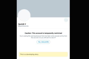 Twitter Sputnik V restricted