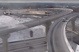 truck falls Wisconsin highway
