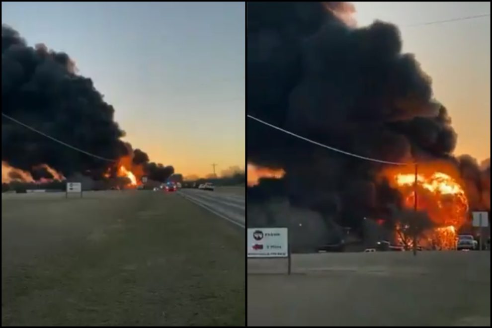 Train collided 18-wheeler Milam County Texas
