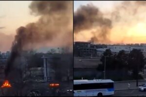 cars fire Lyon France