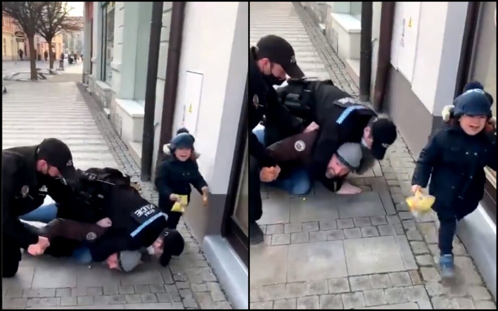 Czech Police video arrested man