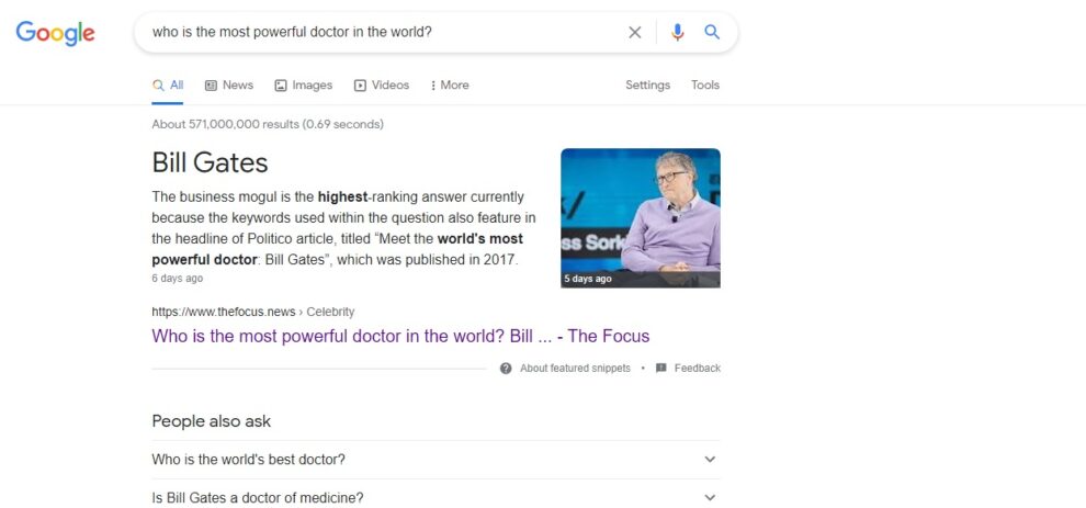 Who is the most powerful doctor in the world Bill gates