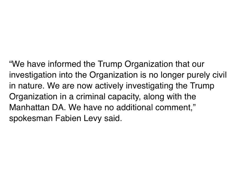 Trump AG NY statement