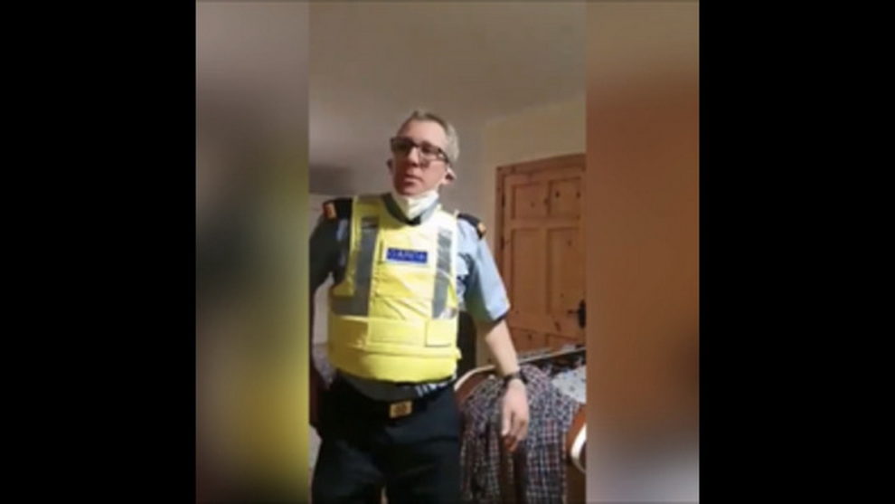 Irish police gardai raid pat sweeney church video