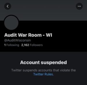 twitter suspended war room