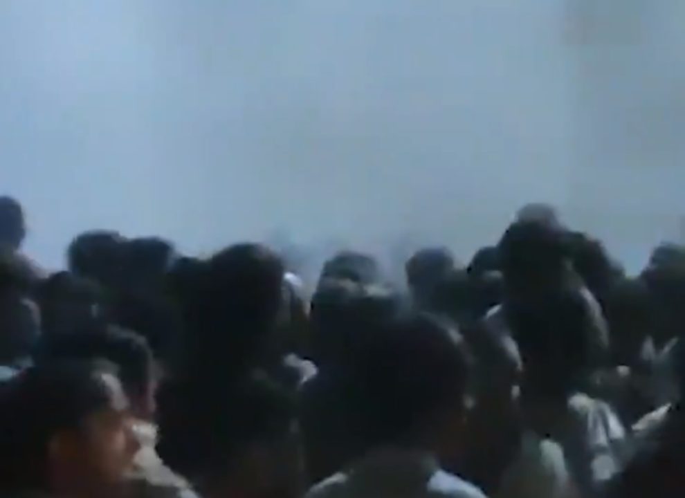 military tear gas kabul airport