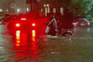 new york city flooding videos floods