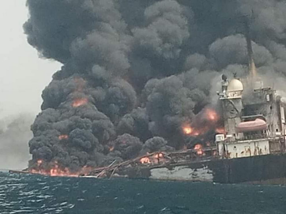 oil vessel exploded fire nigeria video Trinity Spirit