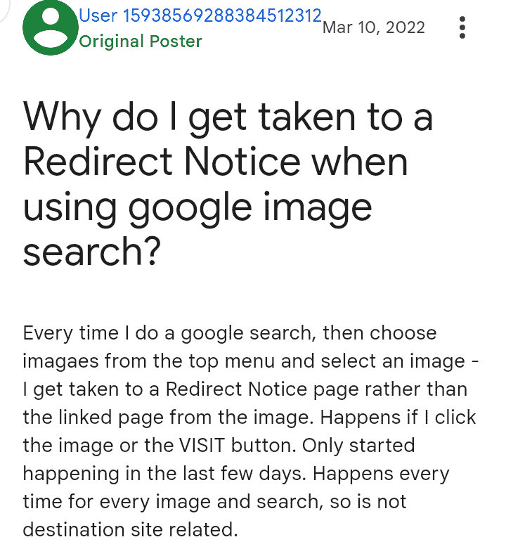 Google Chrome Redirect Google Search Images