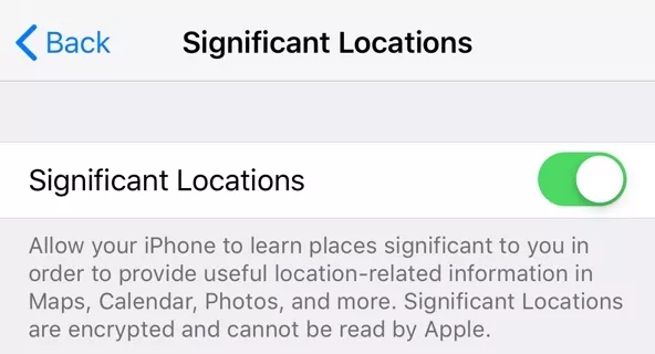 iPhone Hidden Location Map