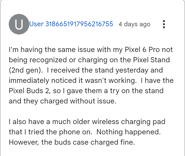 Google Pixel 6 Wireless Charging Not Working