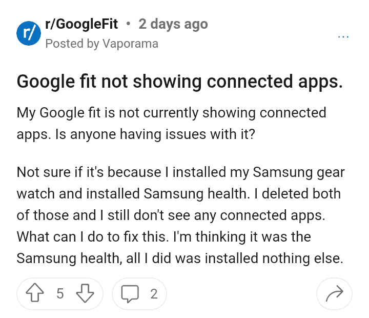Google Fit App Not Loading Or Showing Connected Apps