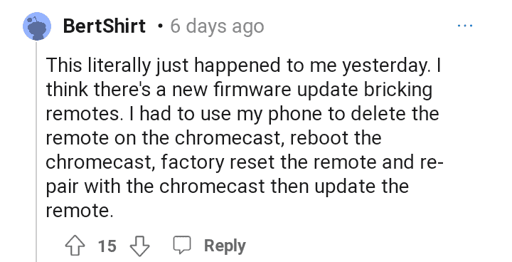 Chromecast Google TV Remote Not Working