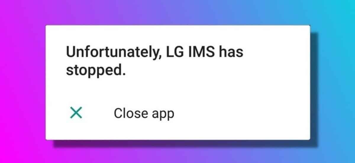 LG IMS Has Stopped Error