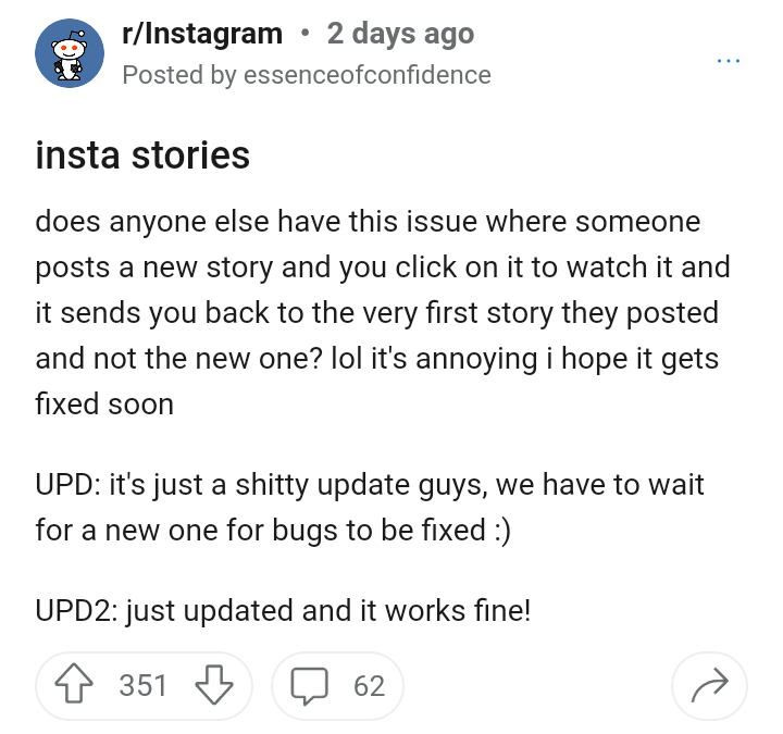 Instagram Stories Repeating Fix