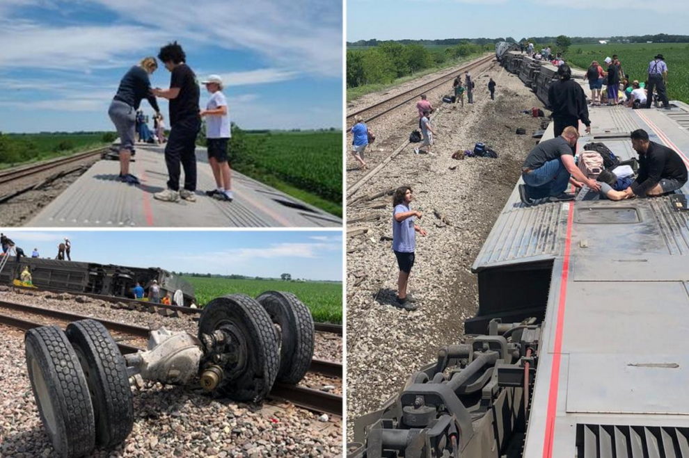 amtrak train derails Missouri