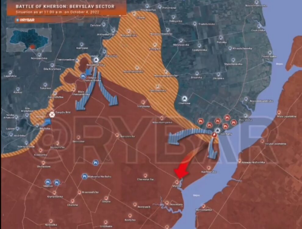 Russian army maps show territorial losses in Ukraine's Kherson region