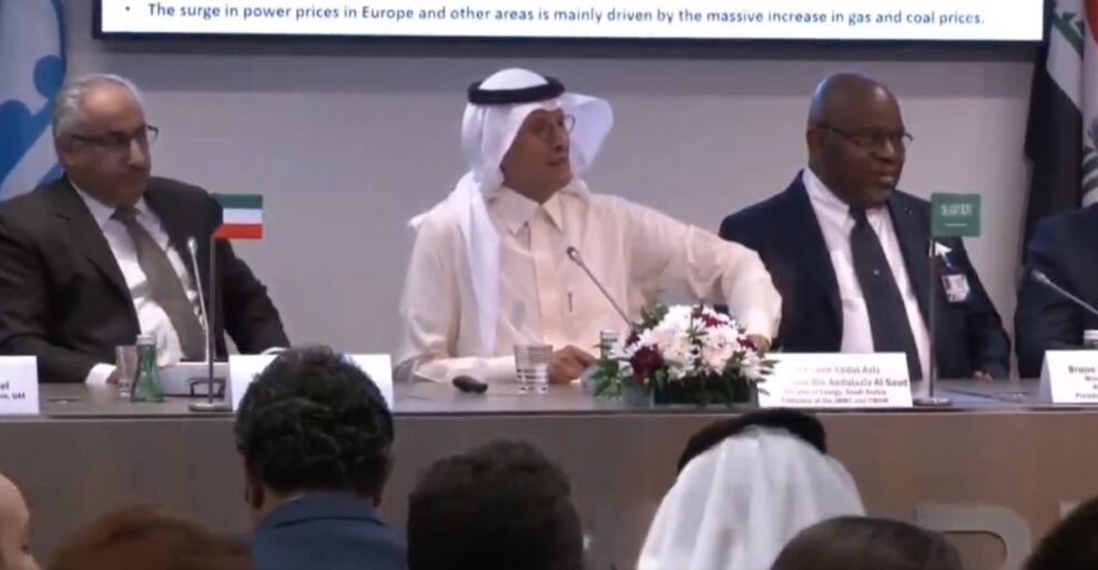 saudi energy minister reuters question