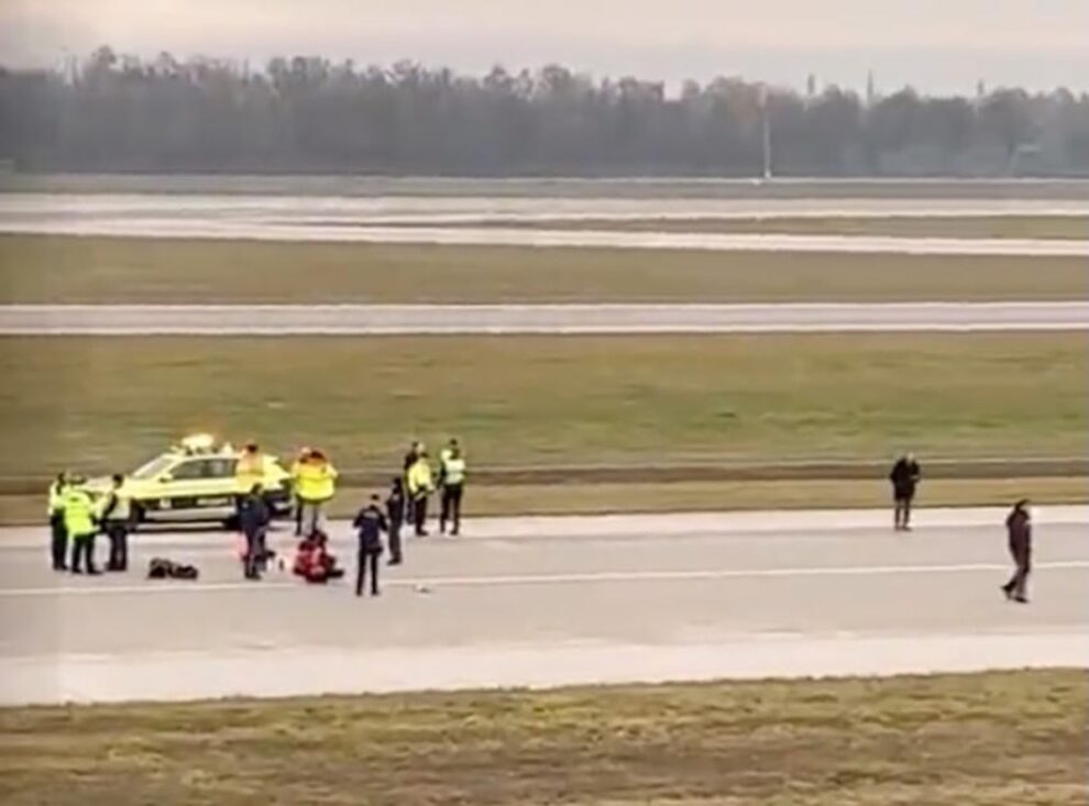Climate activists storm runways at two German airports