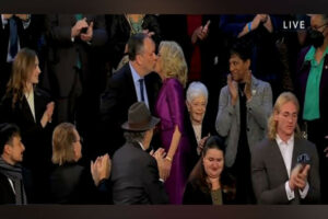 'Smooch of the Union': US first lady steals show with wayward kiss