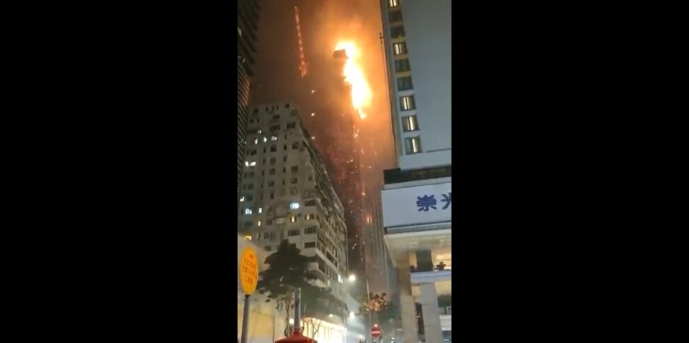 Massive fire hits Hong Kong high-rise construction site