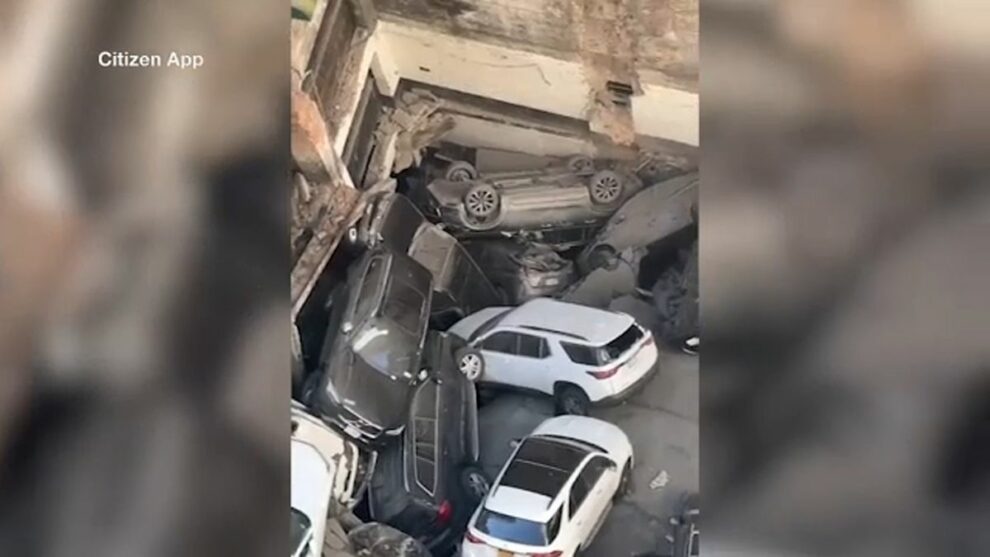 parking garage collapsed Manhattan