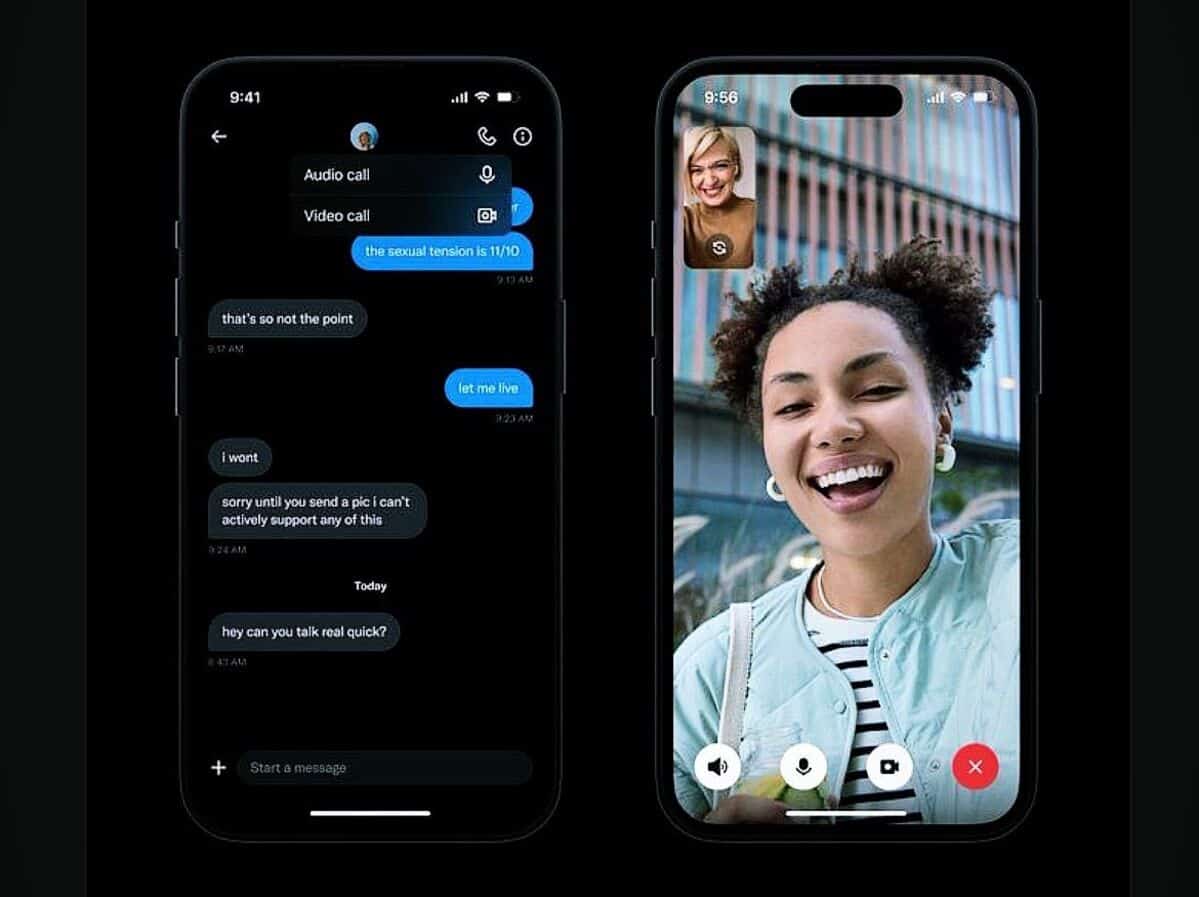 Audio and video calls twitter