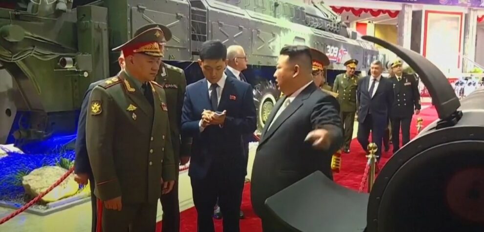 Kim shows off new North Korean drones, ICBMs to Russia defence minister
