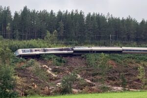 Three injured after heavy rains causes derailment in Sweden