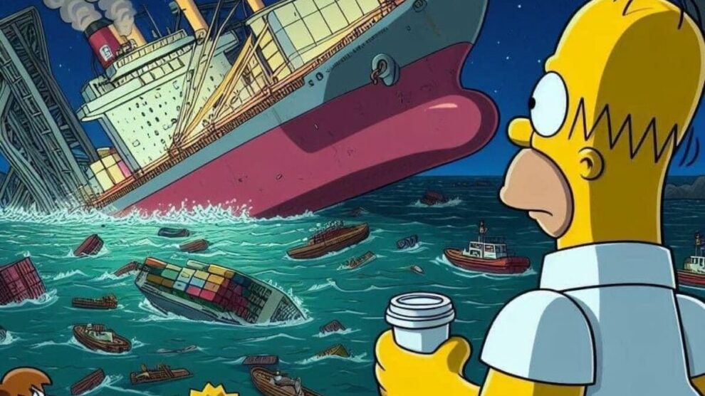 Simpsons Baltimore bridge collapse