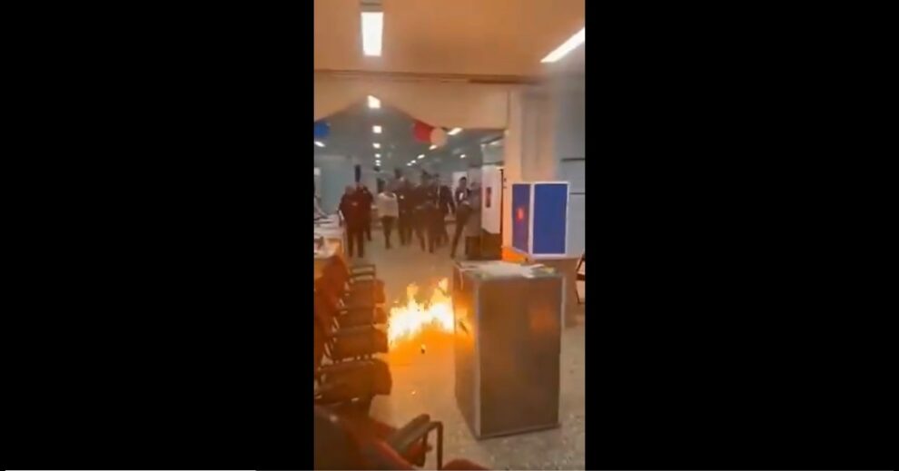 Woman throws Molotov at St Petersburg polling station