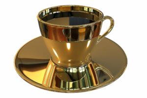 Gold teacup